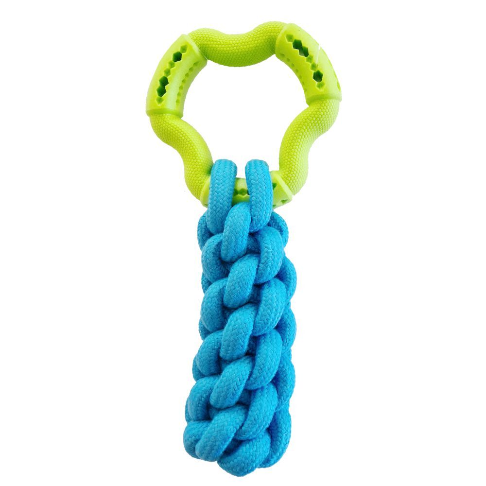 All Pet Ruff Play Foam Dental Treat Ring With Rope