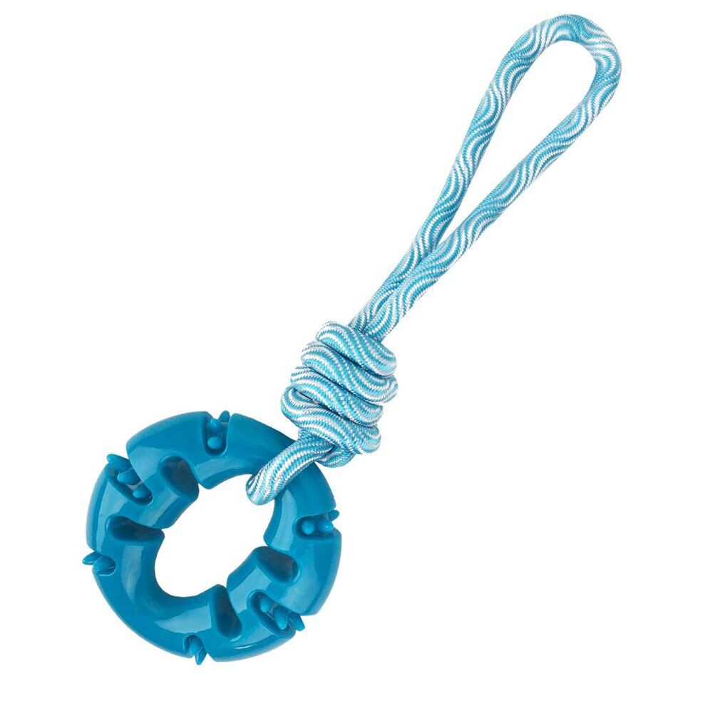 All Pet Ruff Play Dental Ring With Tug Rope