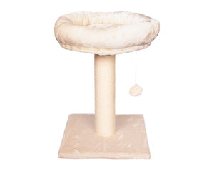 Pet One Scratching Tree Post W/ Bed & Ball Cream