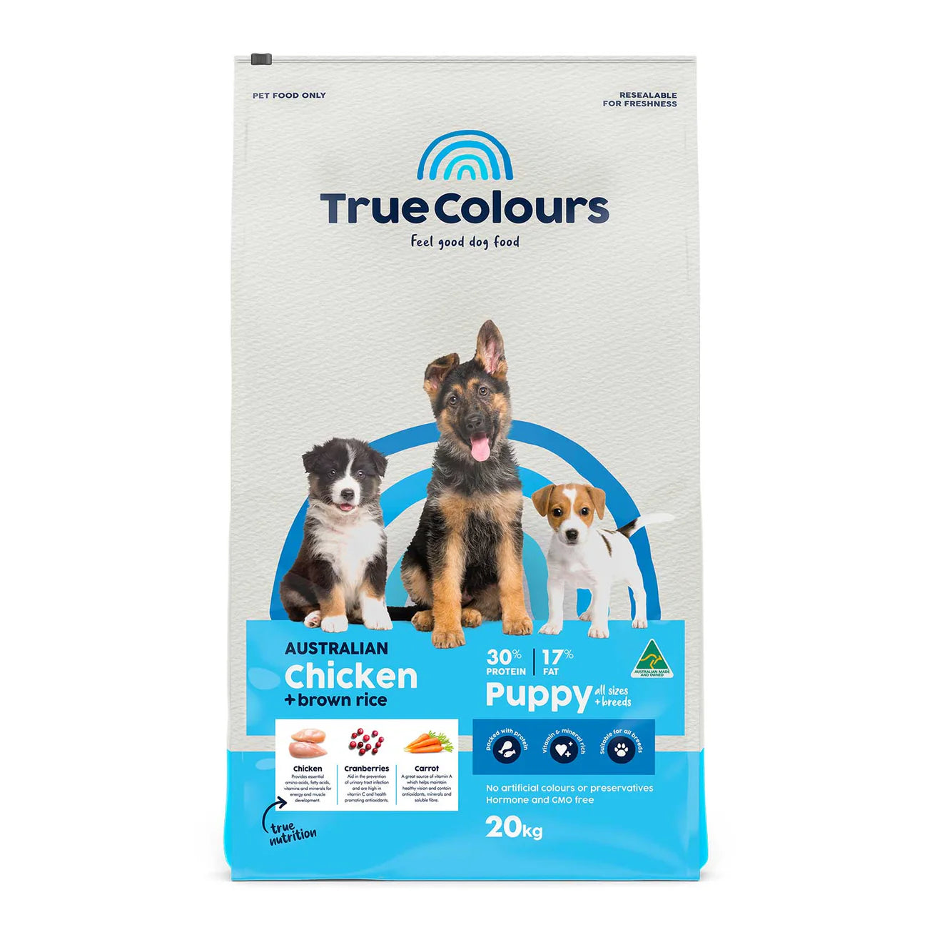 True Colours Puppy Chicken & Brown Rice Dry Food