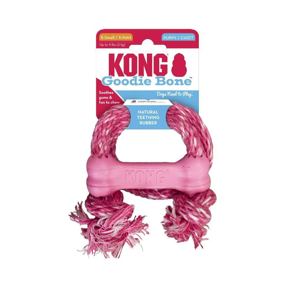 Kong Puppy Goodie Bone Rope Dog Toy XS