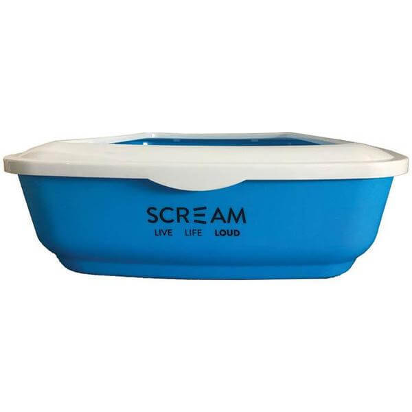 Prestige Pets Scream Litter Tray Rectangle With Rim 49x38x12cm