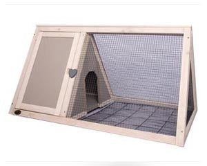 Pet One Hutch & Run Wooden Triangular