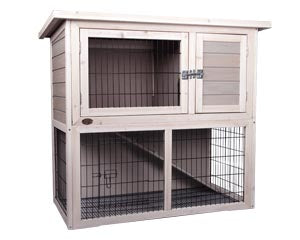Pet One Hutch & Run Wooden Two Storey