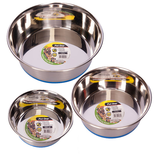 Pet One Premium Heavy Duty Anti Skid Stainless Steel Bowls