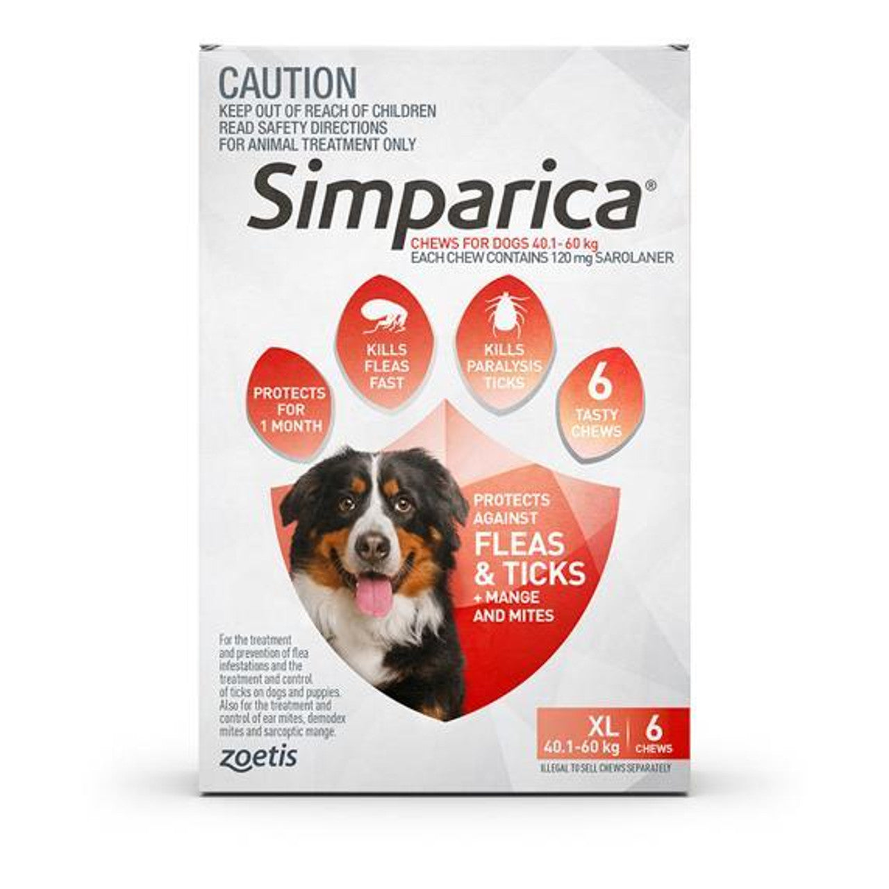 Simparica Red for Dogs 40.1-60kgs