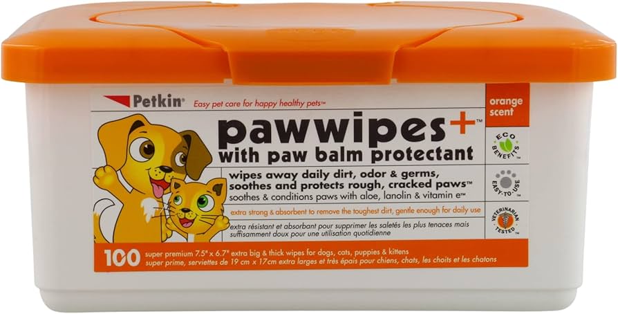 Petkin Paw Wipes 100pk