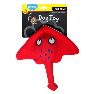Pet One Splash Squeaky Stingray 26.7cm