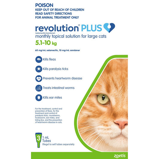 Revolution Plus Green For Cats 5.1-10kgs