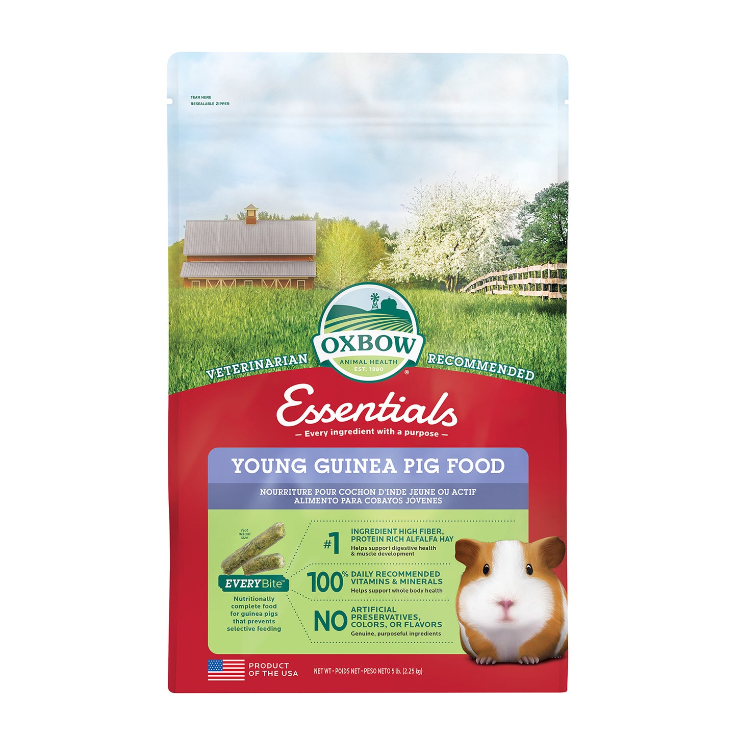 Oxbow Essentials Young Guinea Pig Pellets 2.2kg