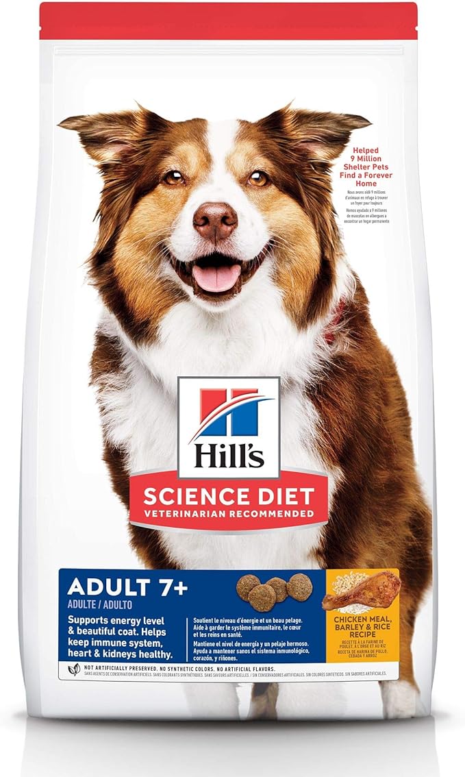 Hill's Science Diet Adult 7+ Chicken Meal, Barley & Brown Rice Recipe Senior Dry Dog Food