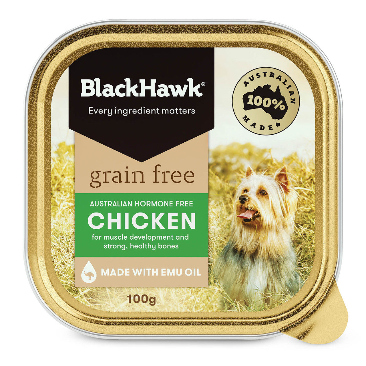 Black Hawk Grain Free Australian Hormone Free Chicken 9x100g