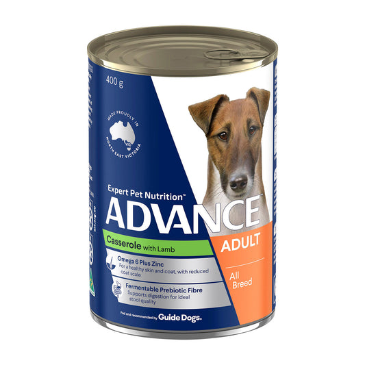 ADVANCE Adult All Breed Casserole with Lamb Wet Dog Food 12x400g