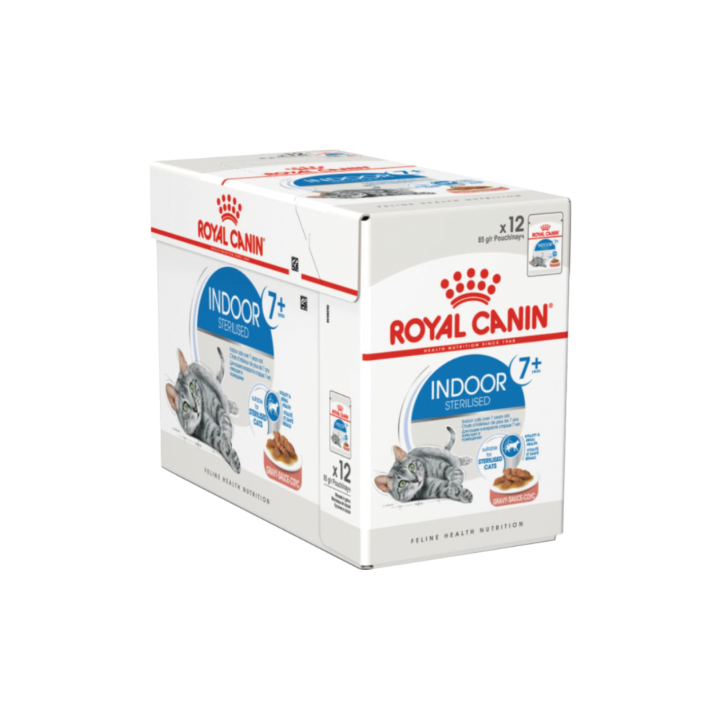 Royal Canin Adult Indoor 7+ Sterilised Gravy Pouches Cat Food 12x85g