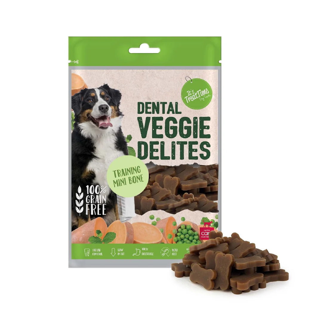 Its Treat Time Dental Veggie Delites Training Mini Bone