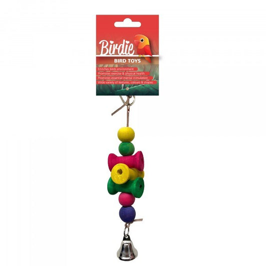 Birdie Wooden Balls & Spools With Bell