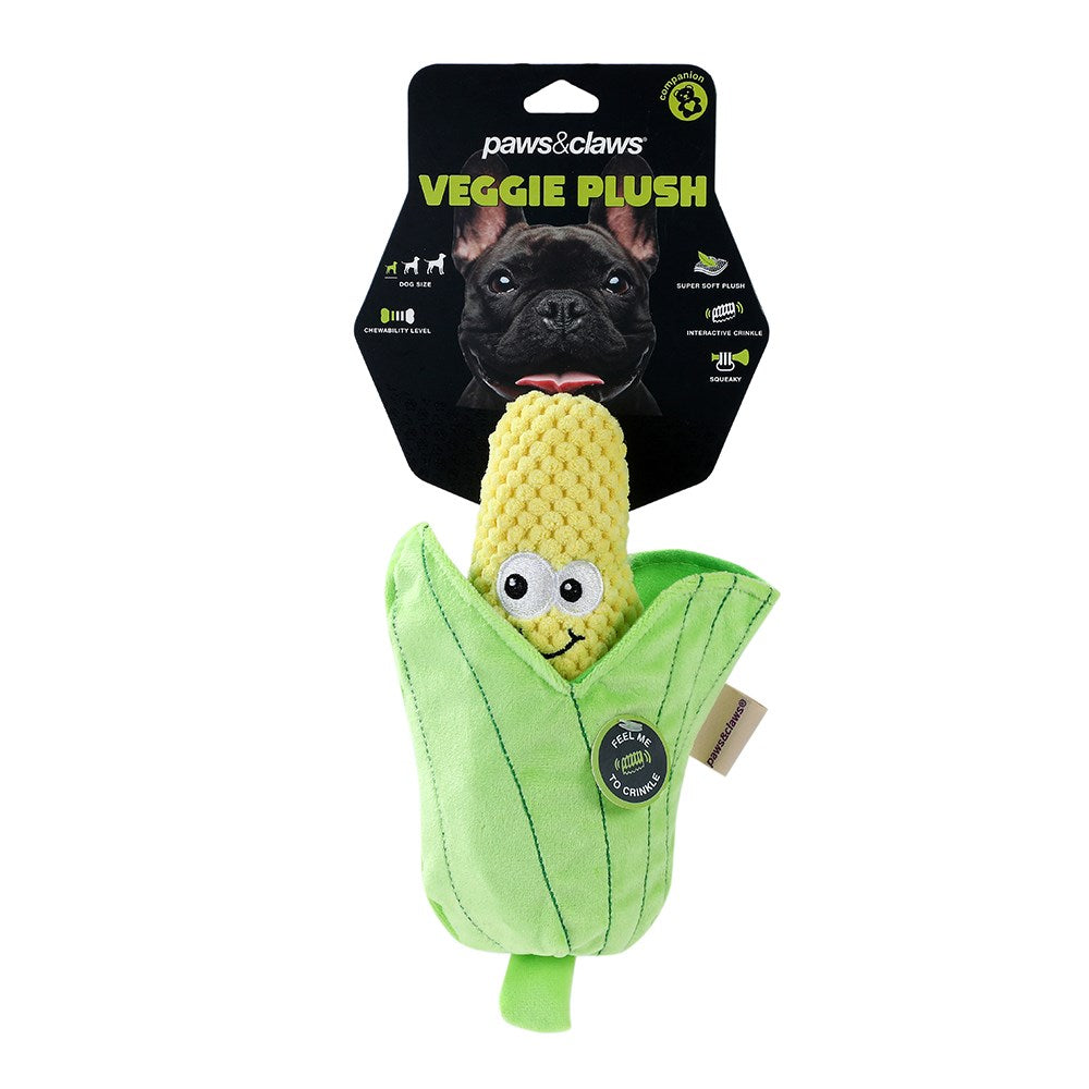 Paws & Claws Veggie Plush Corn Cob Toy