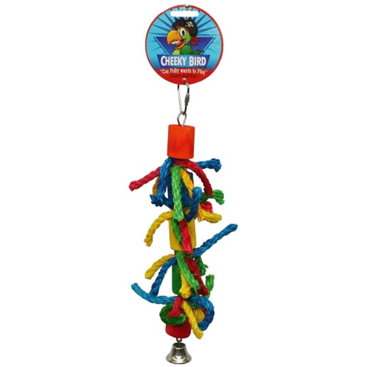 Cheeky Bird Cylinder & Rope With Bell Medium