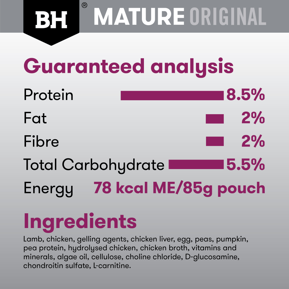 Black Hawk Original Mature Lamb And Vegetables Wet Dog Food Pouches 12X85G