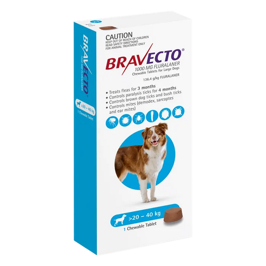 BRAVECTO Blue for Dogs 20-40kgs