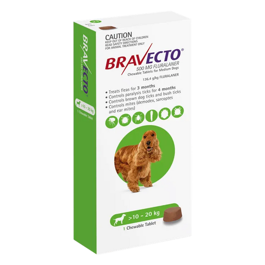 BRAVECTO Green For Dogs 10-20kgs