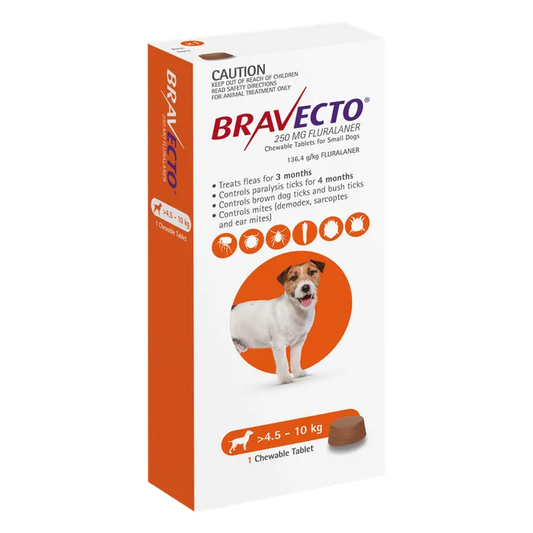 Bravecto Orange for Dogs 4.5-10kgs