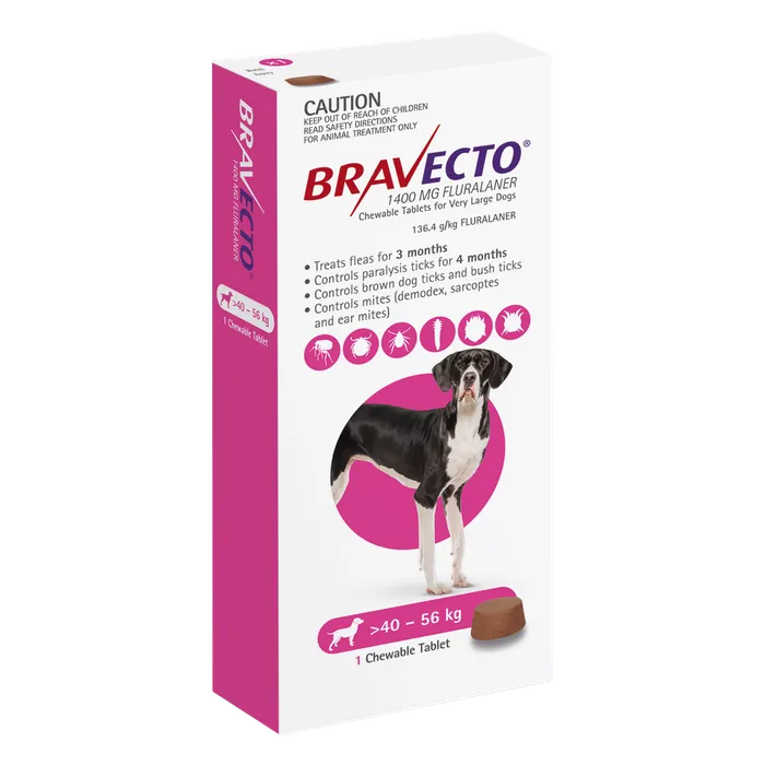 BRAVECTO Pink For Dogs 40-56kgs