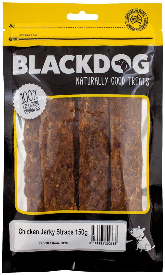 Black Dog Chicken Jerky Straps 150g & 800g