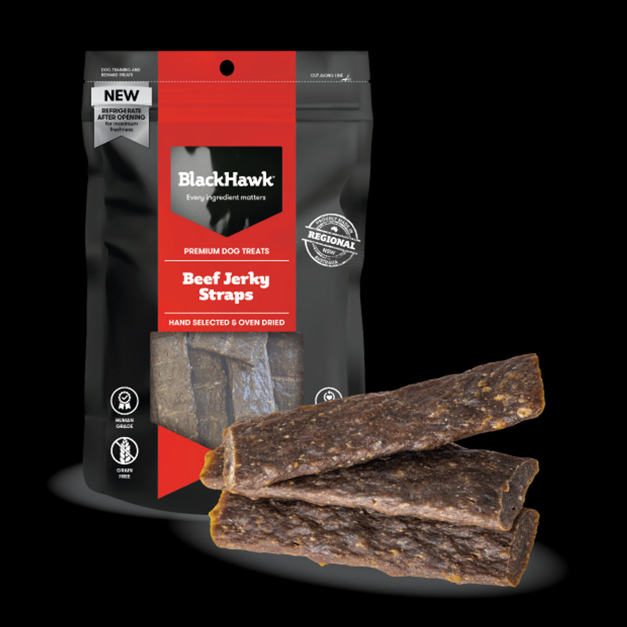 Black Hawk Beef Jerky Straps 100g