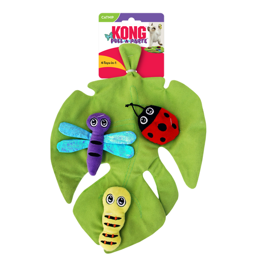 Kong Pull A Partz 3x Bugs On Green Leaf Mat