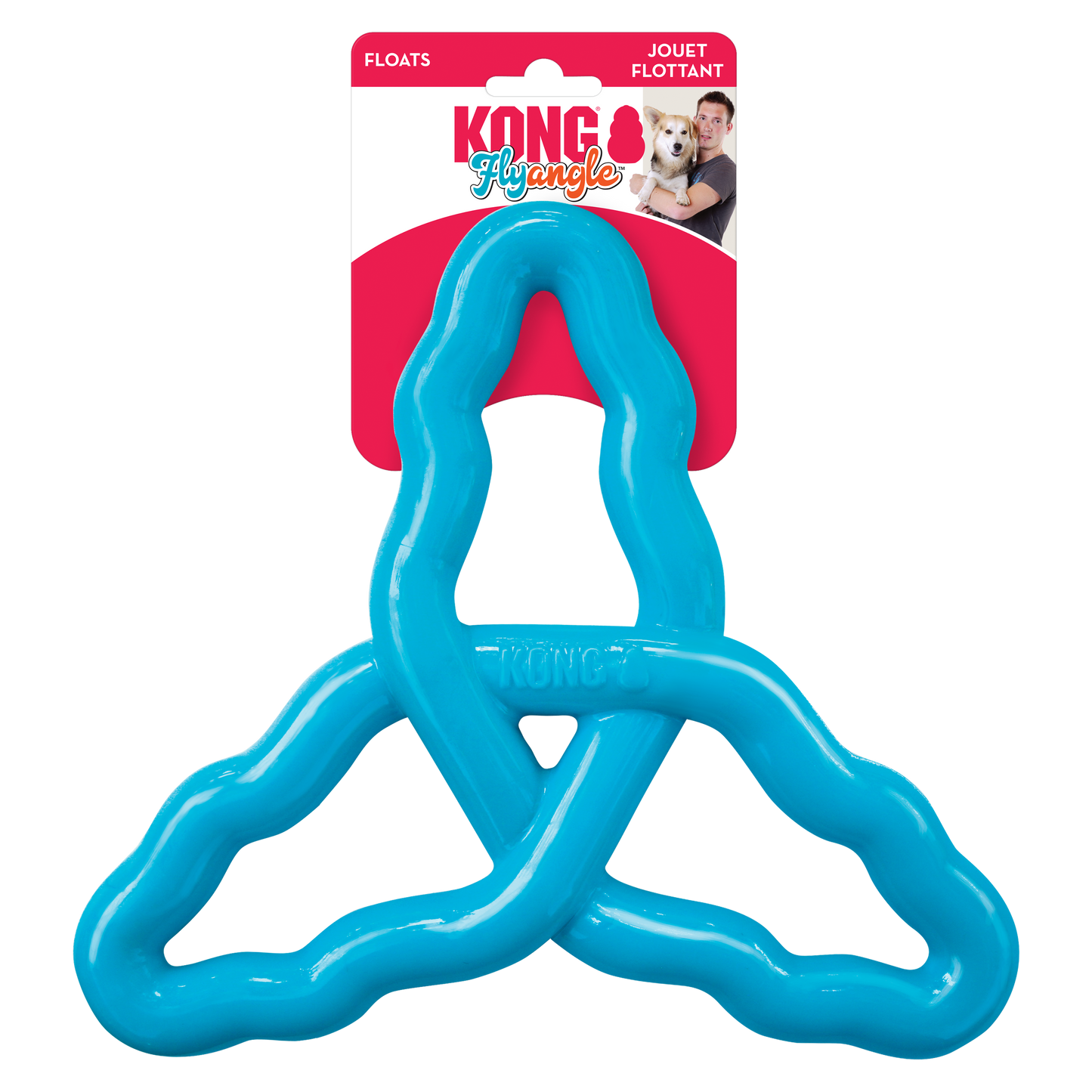 Kong Flyangle (Assorted Random Colours:Blue/Orange)