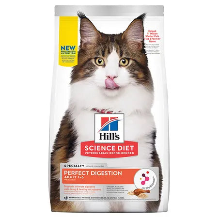 Hill's Science Diet Adult 1-6 Perfect Digestion Chicken Barley & Whole Oats Recipe Cat Dry Food