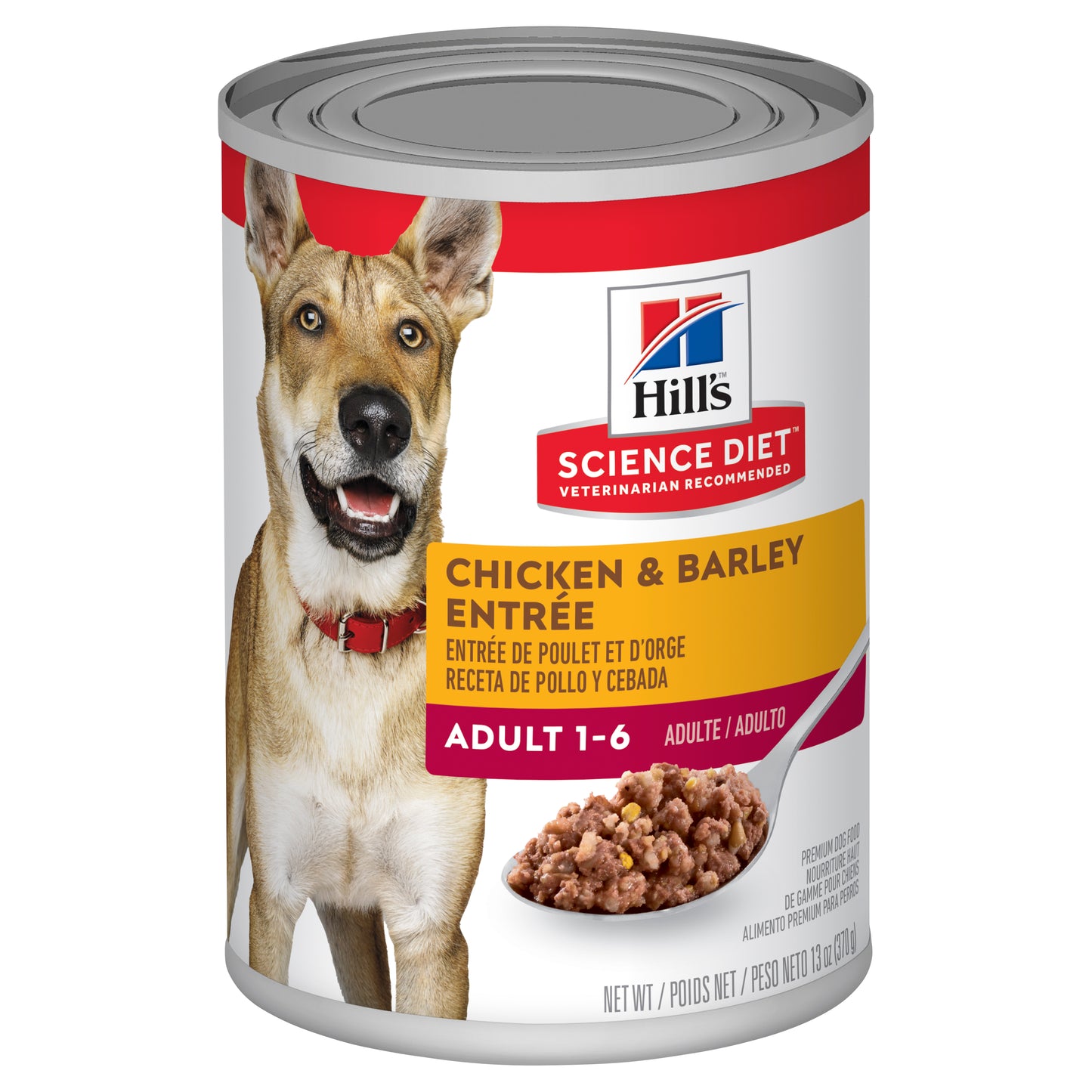 Hill's Science Diet Adult Chicken & Barley Entrée Canned Wet Dog Food 12x370g