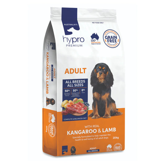 Hypro Premium Kangaroo & Lamb for Adult Dogs Grain Free Dry Dog Food