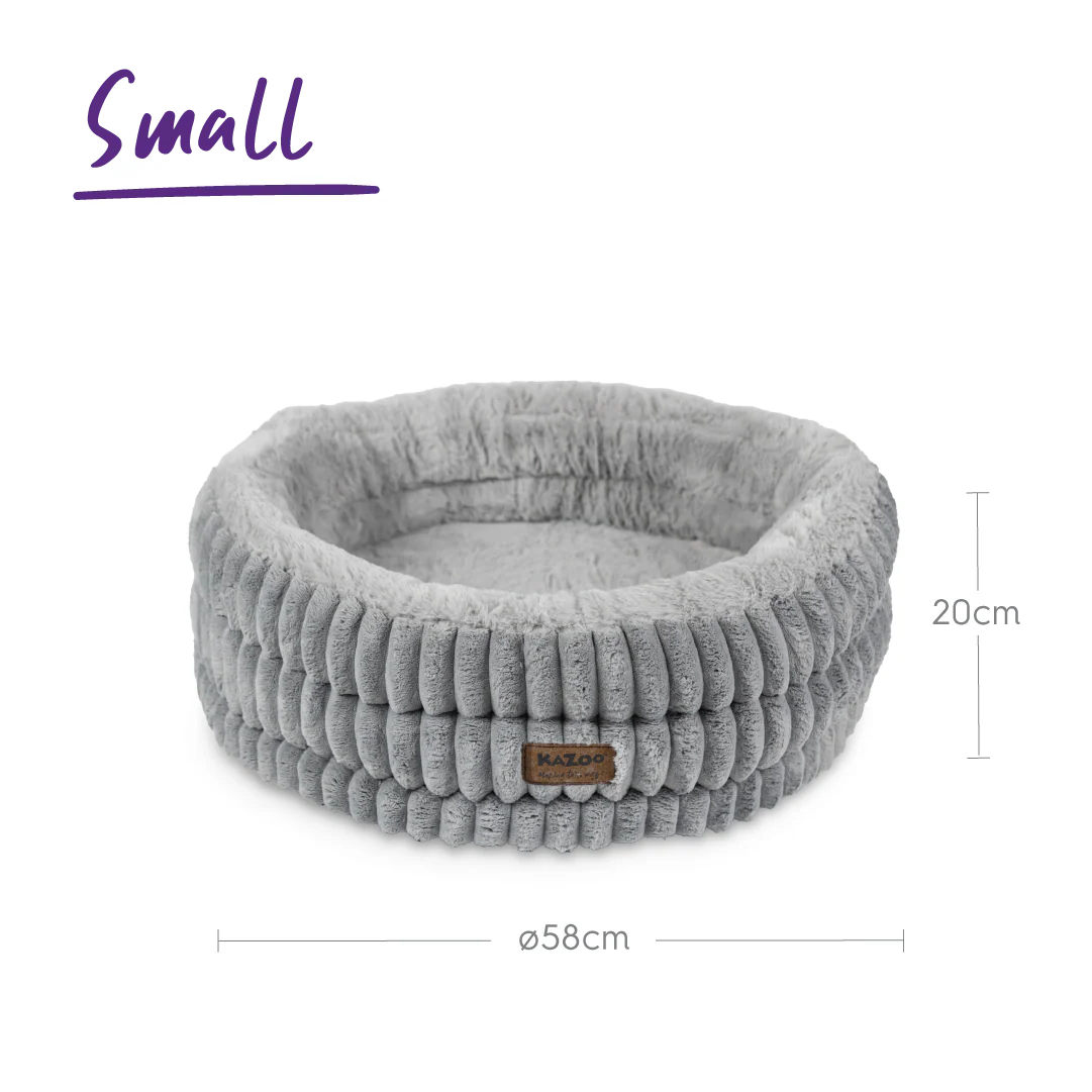 Kazoo Calming Nest Dog Bed - Grey
