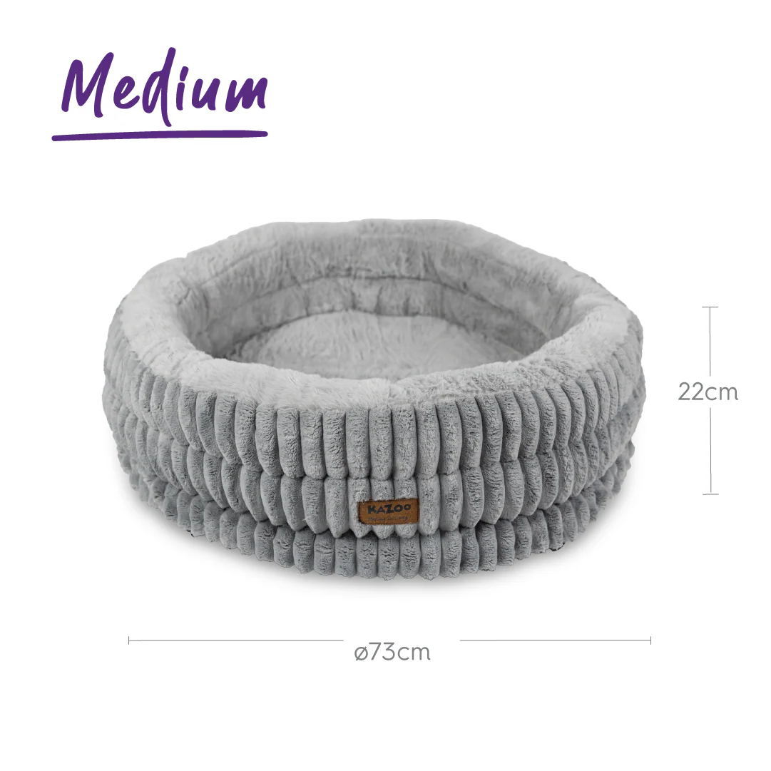 Kazoo Calming Nest Dog Bed - Grey