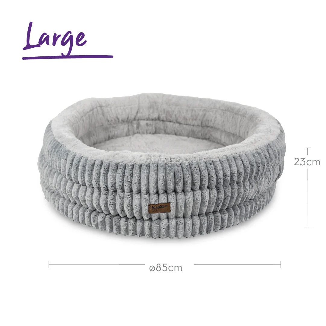 Kazoo Calming Nest Dog Bed - Grey