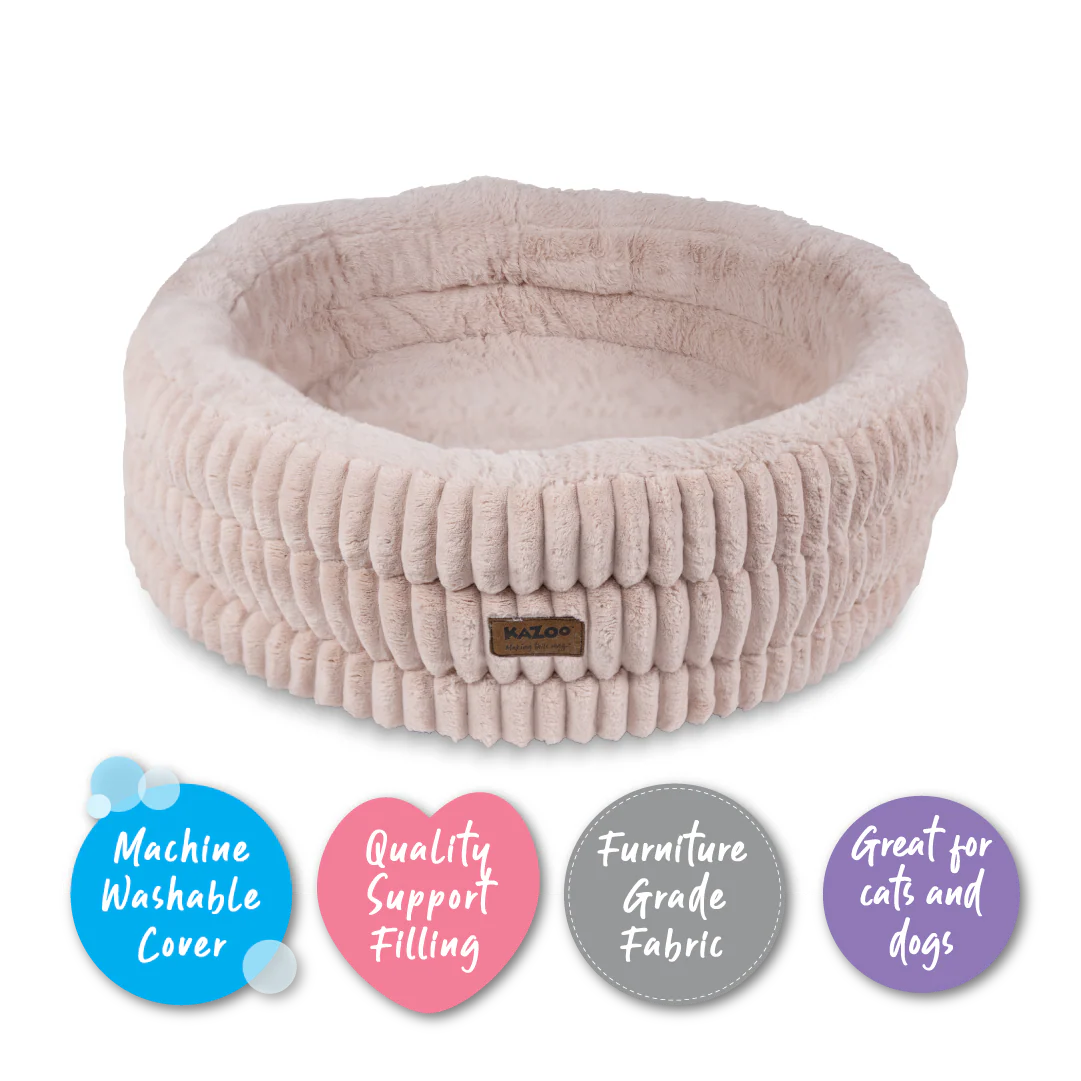 Kazoo Calming Nest Dog Bed - Pink