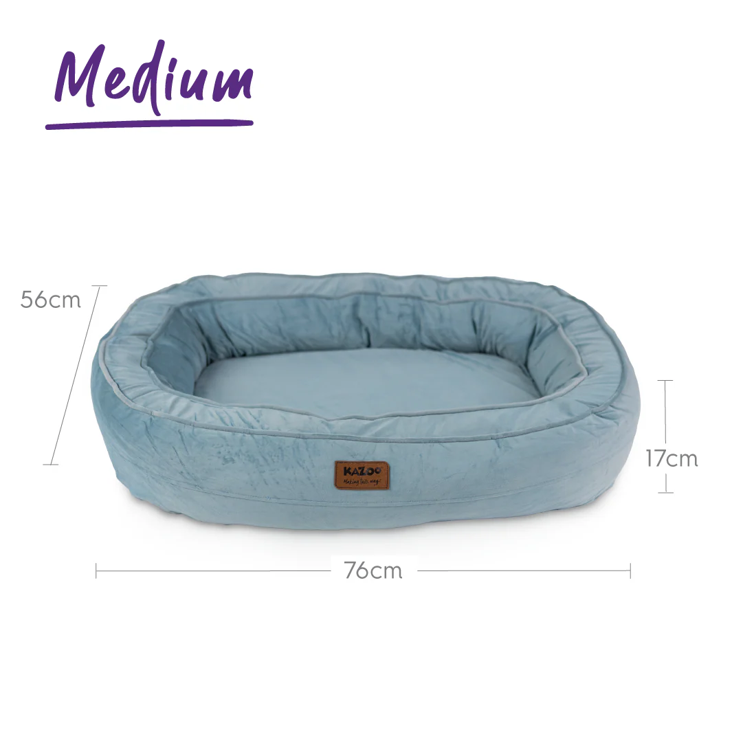 Kazoo Loop Neck Support Dog Bed - Blue