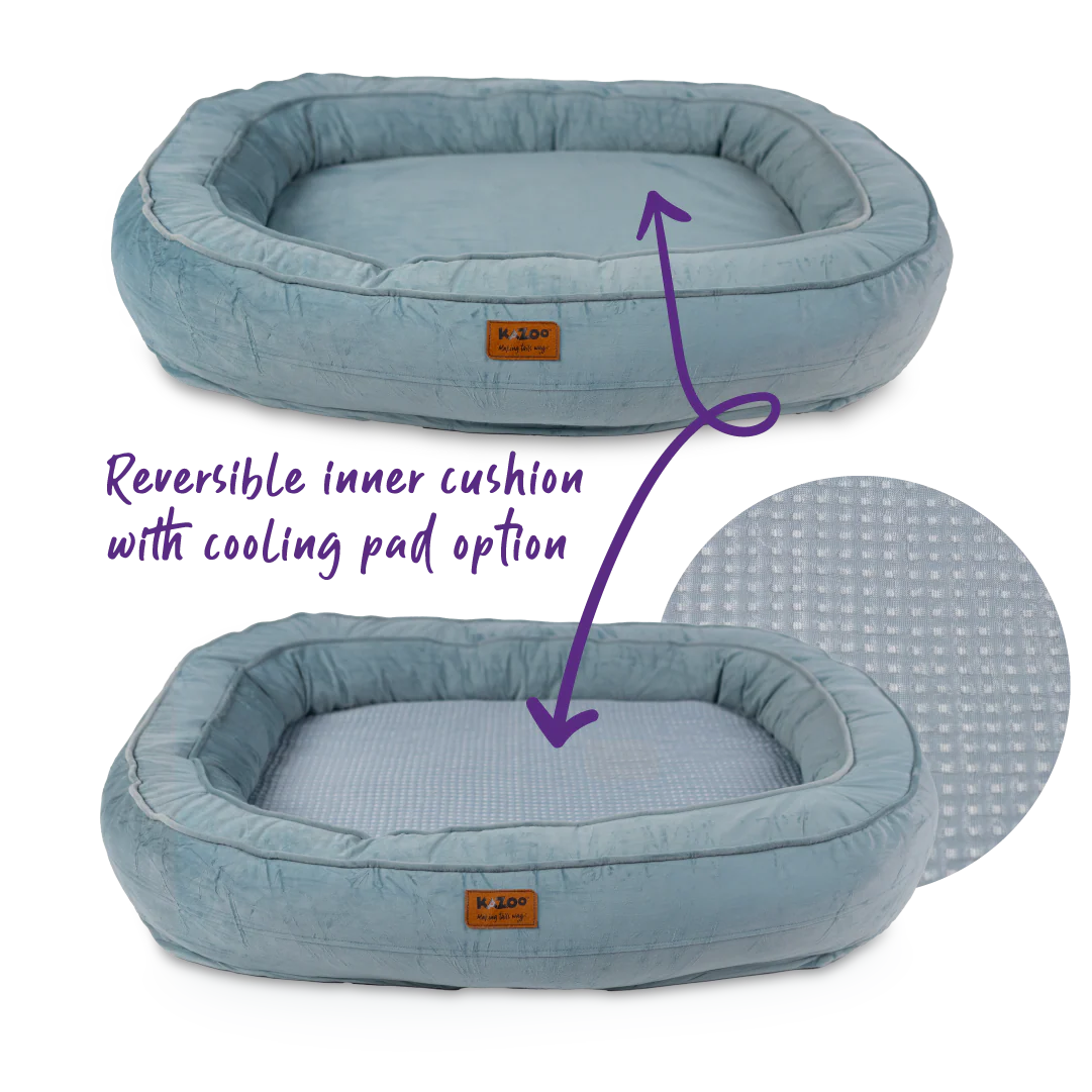 Kazoo Loop Neck Support Dog Bed - Blue