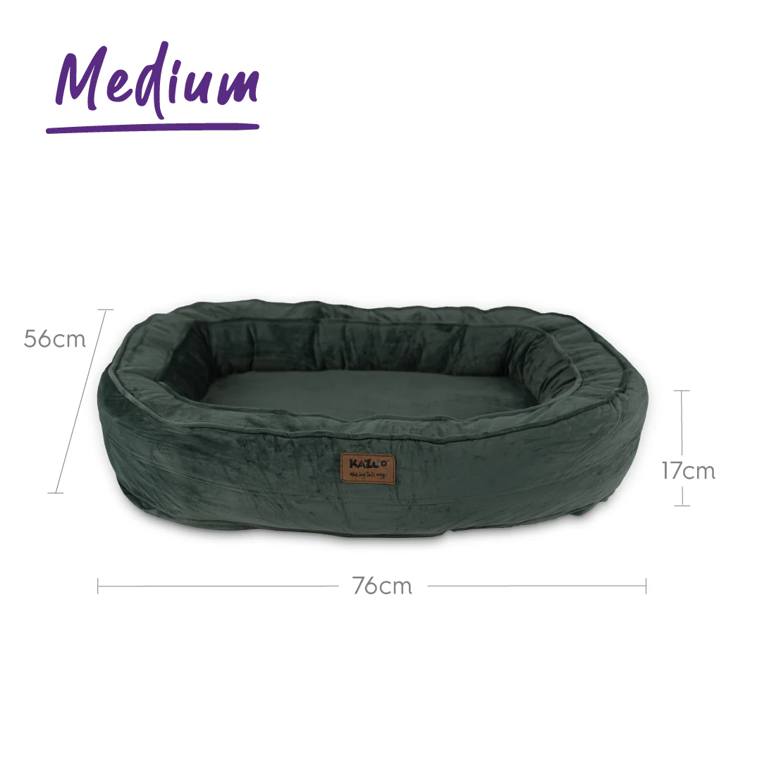 Kazoo Loop Neck Support Dog Bed - Sage Green
