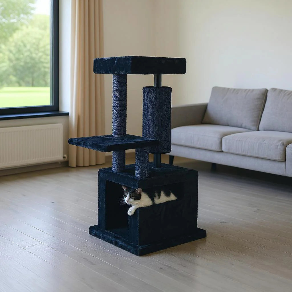 Kitty Scratch Barrel Tree - Black