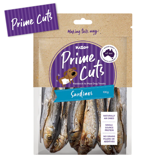 Kazoo Prime Cuts Aussie Sardines Dog Treats 100g