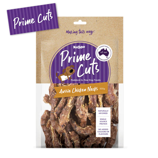 Kazoo Prime Cuts Aussie Chicken Necks Dog Treats 500g