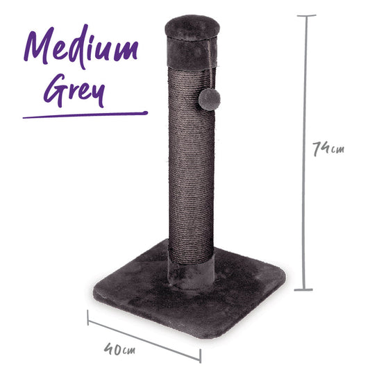 Kazoo Cat Scratch Post - Medium Grey