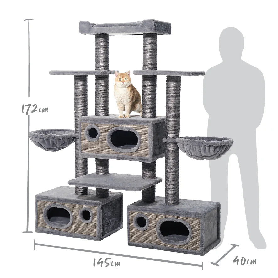 kazoo Cat Climb Castle - Grey