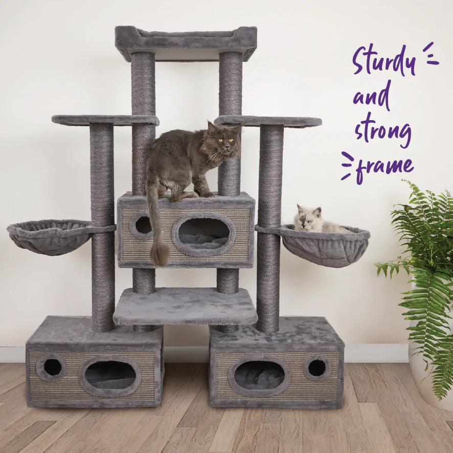 kazoo Cat Climb Castle - Grey