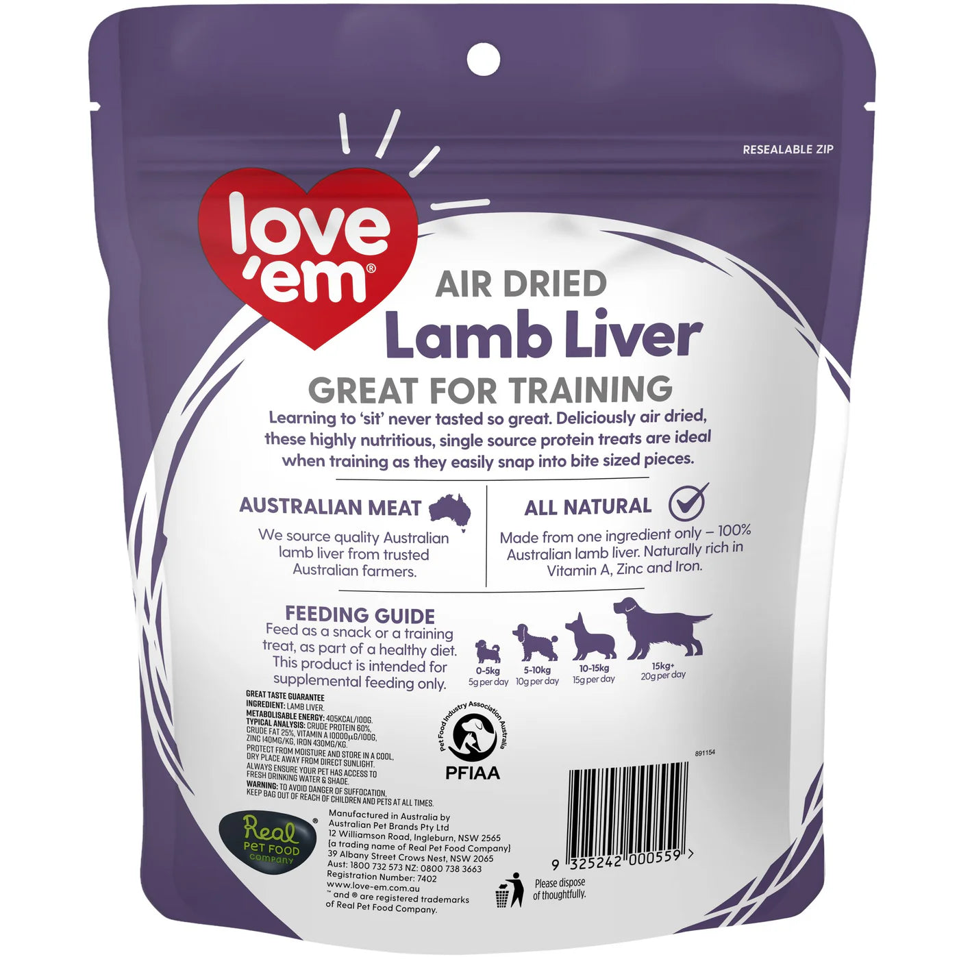 Love Em Lamb Liver 200g