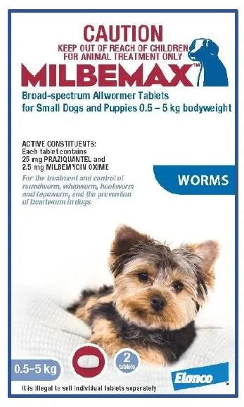 Milbemax Allwormer for Dogs 0.5-5kgs