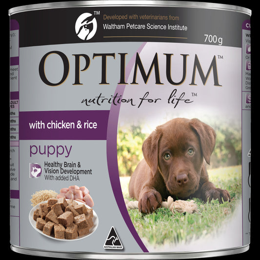 OPTIMUM Puppy Chicken Rice Can 12x700g